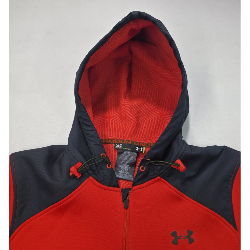 Under‎ Armour Storm ColdGear Infrared Hoodie Jacket Mens Gray Neon LIMITED USE